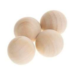 Drewniane kulki bez otworu naturalne 30mm 4szt