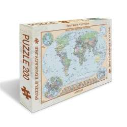 Puzzle 200 - Świat polityczny dla dzieci mapa - 1