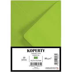 Koperty B6 limonka 10szt