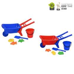 PLASTO Taczka 56 cm z akcesoriami do piasku Czerwona/Niebieska PLA1489 mix cena za 1 szt (PLA1489000)