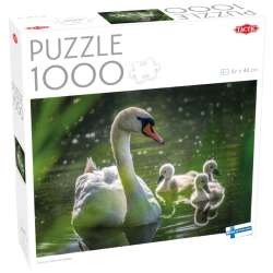 Puzzle 1000 Łabędź na jeziorze z dziećmi