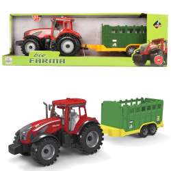Traktor z zieloną przyczepą - 1