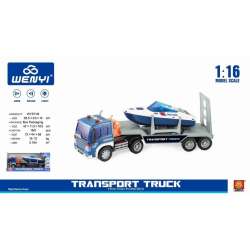 Samochód z lawetą i motorówką 1:16 WY571M - 1