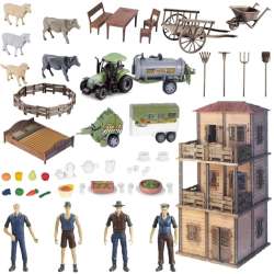 Zestaw farma domek z rolnikami DIY - 1