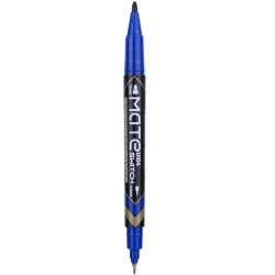 Marker permanentny dwustronny nieb (12szt) DELI