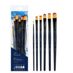 Zestaw pędzli Finenolo twardy nylon 6szt DELI - 1