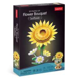 Puzzle 3D Bukiet kwiatów Słoneczniki 102el W3303H Cubic Fun (306-W3303H) - 1