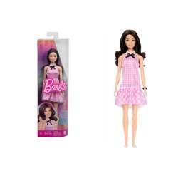 Barbie lalka Fashionistas sukienka różowa kratka - 1