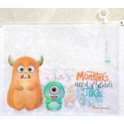 Teczka A4+ z plastikowym suwakiem Potworki FRESH - 1