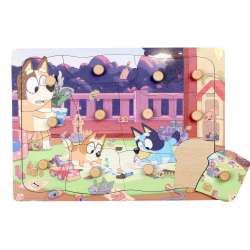 Puzzle z uchwytami drewniane 12el