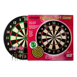 PROMO Catdart Zestaw do gry w Darta (tarcza dwustronna, 2 zestawy rzutek, gra rekreacyjna) (111-201)