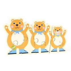 Puzzle dwustronne drewniane Miś - 1