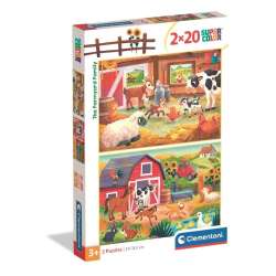 Puzzle 2x20 Super Kolor The Farmyard Family - 1
