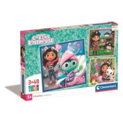 Clementoni Puzzle 3x48el SuperColor Koci Domek Gabi. Gabby's Dollhouse 25300 (25300 CLEMENTONI)