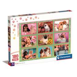 Clementoni Puzzle 180el Super Kolaż ze szczeniętami. Puppies Collage 29788 (29788 CLEMENTONI)