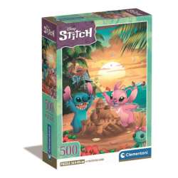 Clementoni Puzzle 500el Compact Stitch. Stitch i Angel na plaży 35547 (35547 CLEMENTONI)