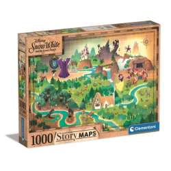 PROMO Clementoni Puzzle 1000el Story Maps Snow white Królewna Śnieżka 39815 (39815 CLEMENTONI)