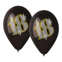 Balony premium hel 18 czarne 30cm 5szt (GS110/P18)