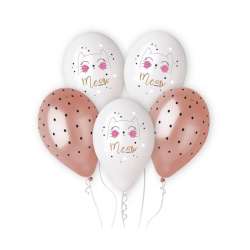 Balony premium hel Kotek 33cm 5szt (GMS120/KOT)
