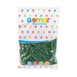 Balony rurki włoskie Emerald green 100szt