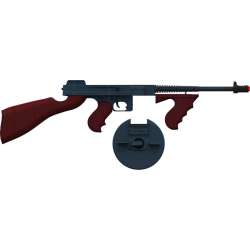 Pistolet gangsterski metalowy 8 naboi 132/6 GONHER (155132/6) - 1