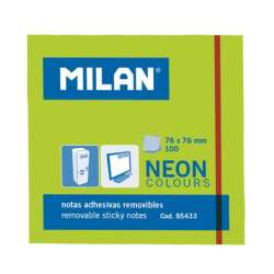Karteczki samoprzylepne 76x76 neon. zieleń MILAN (85433 MILAN)