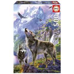 Puzzle 500 Wilki w górach - 1