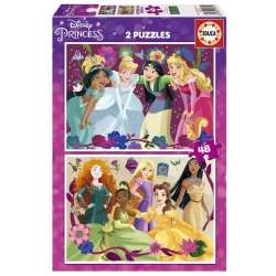 Puzzle 2x48 Księżniczki z bajek Disneya - 1
