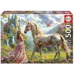 Puzzle 500 Wróżka, jednorożec i motyl