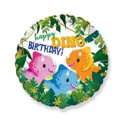 Balon foliowy Happy Birthday - Dino - 1