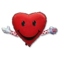Balon foliowy 61cm Serce Love&Hug