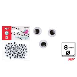 Oczy ruchome samoprzylepne 8mm