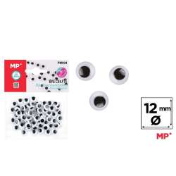 Oczy ruchome samoprzylepne 12mm