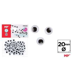Oczy ruchome samoprzylepne 20mm