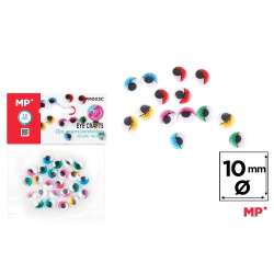 Oczy ruchome samoprzylepne kolorowe 10mm
