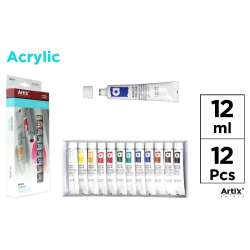 Zestaw farb tempera 12 kolorów 12x12ml./opak Artix (PP173)
