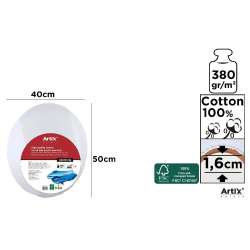 Podobrazie owalne 40X50X1.6cm 380G/m2 ARTIX (PP96-4050)