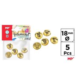 Dzwonek złoty 18mm 5szt