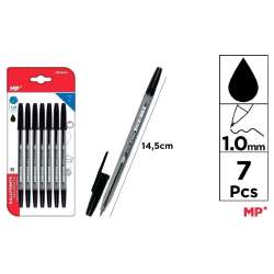 Długopis czarny 1.0mm 7szt