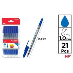 Długopis niebieski 1.0mm 21szt