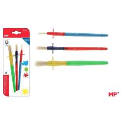 Pędzle dla dzieci z uchwytem Easy grip 3szt