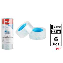 Taśma samoprzylepna przezroczysta 24mmx33m (6szt)