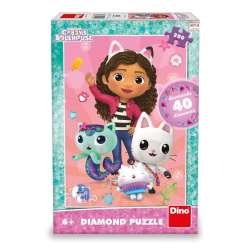 Puzzle 200 z diamencikami, Koci Domek Gabi