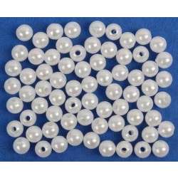Koraliki 5mm białe 40g