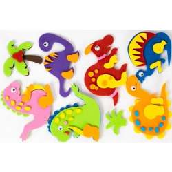 Naklejki piankowe 3D Dinozaury 8szt