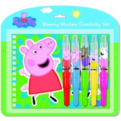 Zestaw markery Peppa 5szt + notes +szablon