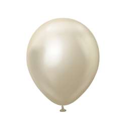 Balony Mirror White Gold 25szt