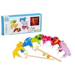 BS toys drewniany zestaw do gry krykieta zwierzęta - 1