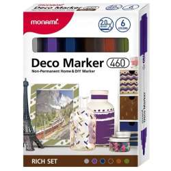 Markery akrylowe Deco Marker 6kol rich MONAMI