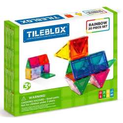 Tileblox Klocki magnetyczne Zestaw tęczowy 20 elementów 1030002 (005-1030002)